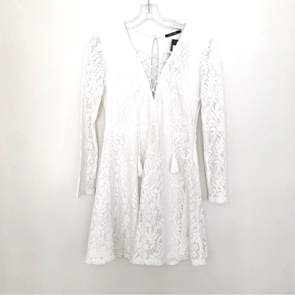 LUC-CE White Lace Skater Dress - Picture 2 of 15